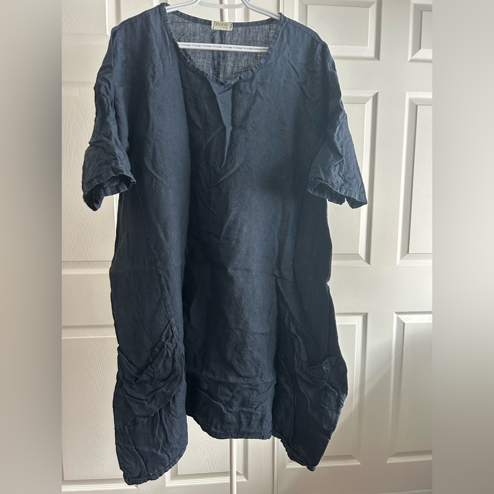 Pure Venice Linen Dress w/ Pockets